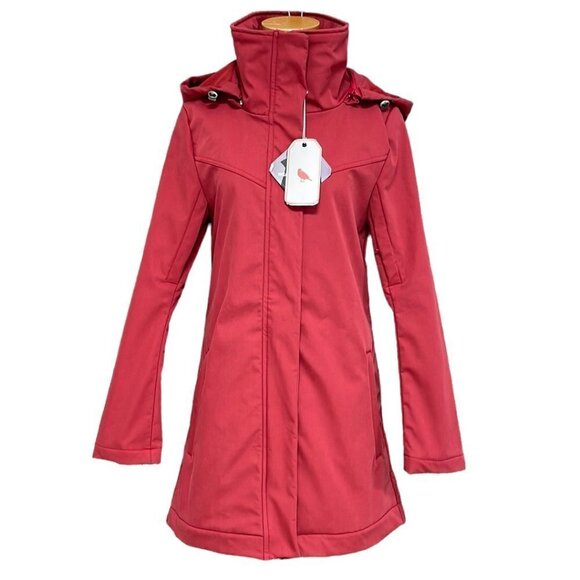 Mia Melon NWT Waterproof Stella Jacket Pius Twill Hood Coat Red Size X Small XS - Picture 1 of 17